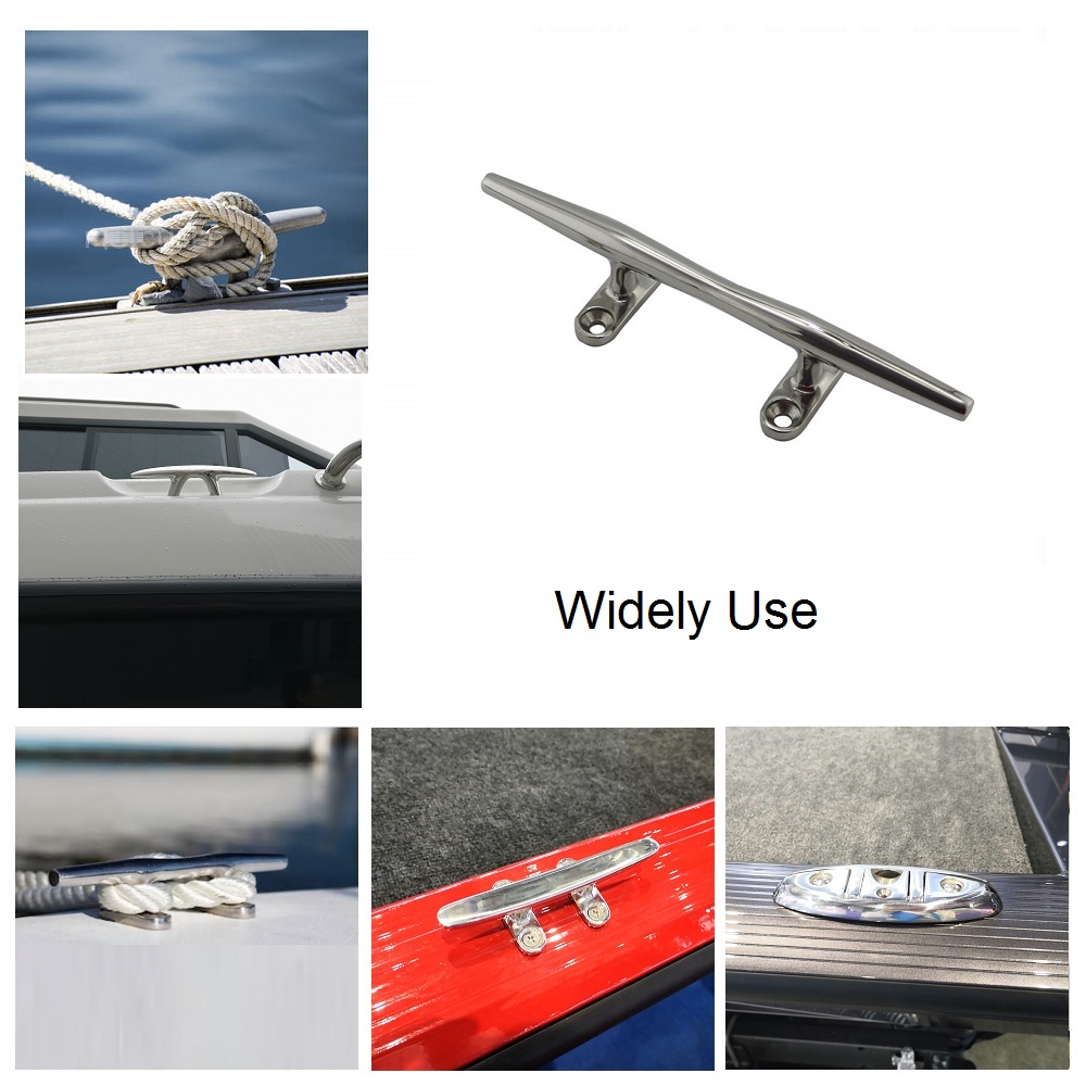 2PCS Stainless Steel Marine Deck Cleats 4 inch 5 inch 6 inch 8 inch 10 inch 12 inch Sailing Yacht Anchor Dock Cleat For Kayak