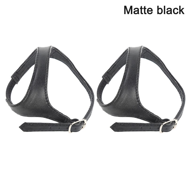 1 par justerbara skor remmar pu läder anti lösa kvinnor höga klackar skosnören accessoarer-wt: Matte svart