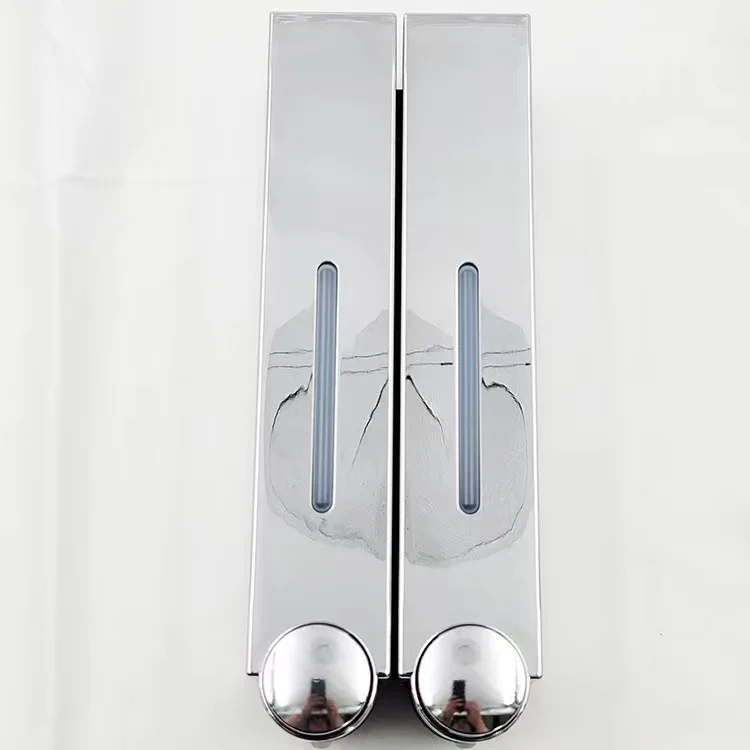 Soap Dispenser Hotel Kitchen Bathroom Manual Wall-mounted Soap Dispenser Shower Gel Shampoo Press Liquid Soap And accessories: Brown