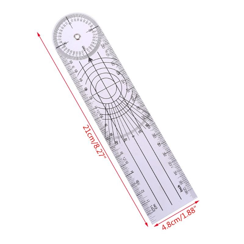Folding Spine Scale Orthopedics 360 Degree Measurement Rotating Angle Joint Corner Ruler