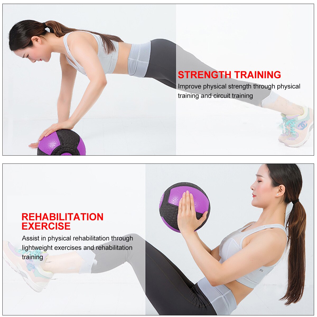 1PC 1KG Yoga Pilates Ball Small Exercise Ball Medicine Ball for Abdominal Workouts Rehabilitation Exercises Core Strengthening