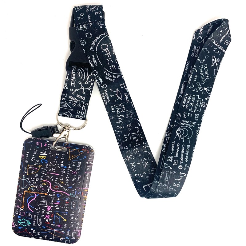 Advanced Mathematical Formula Neck Straps Lanyards For Keys Keychain ID Card Holder Badge Hang Rope Lariat Lanyard Key Chain: 03