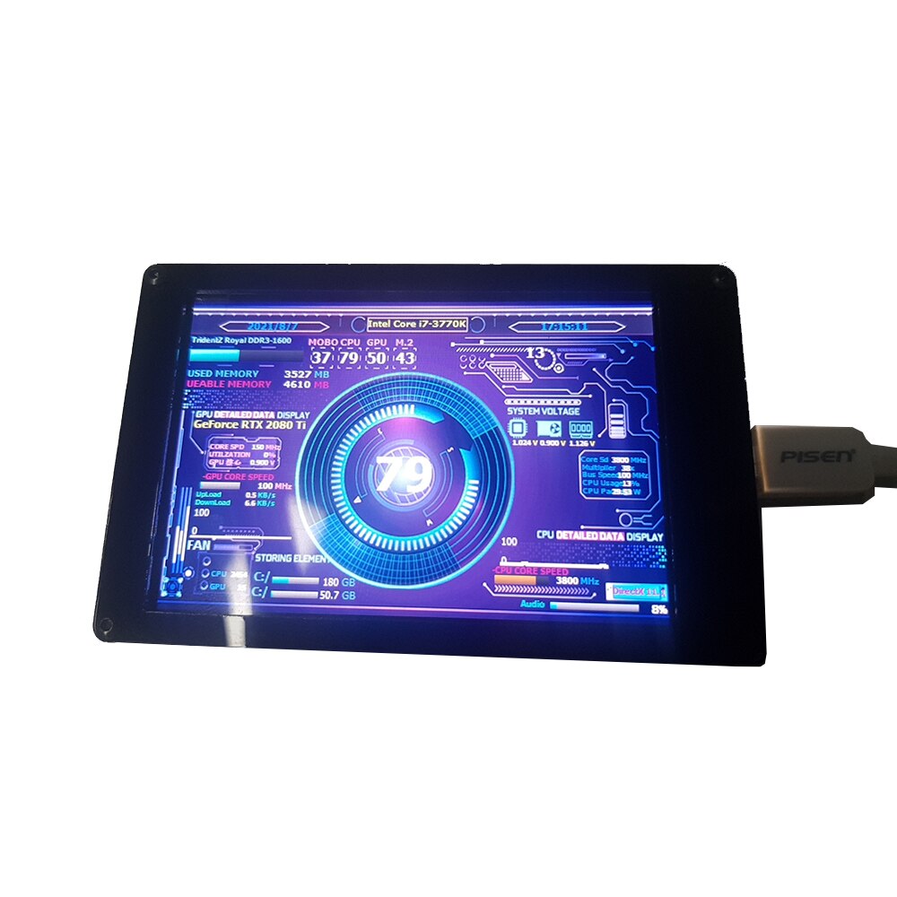 3.5 Inch IPS LCD Monitor Display With RGB Breathing Light AIDA64 USB2LCD USB Display Sub-Screen Support Raspberry Pi: Default Title