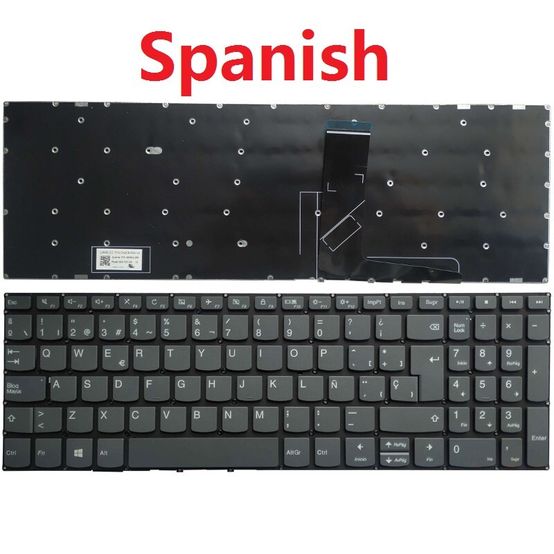 US/SP/Spanish laptop Keyboard for Lenovo IdeaPad 3-15IJL05 3-15IML05 3-15ITL05 3-15ADA05 3-15ARE05 3-15IGL05 3-15IIL05: SP