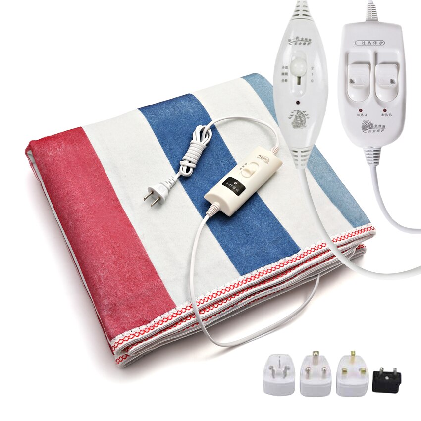 220V koc podgrzewany materac elektryczny zagęścić termostat koce elektryczne bezpieczeństwo grzejący koc elektryczny ciepły podgrzewany pled