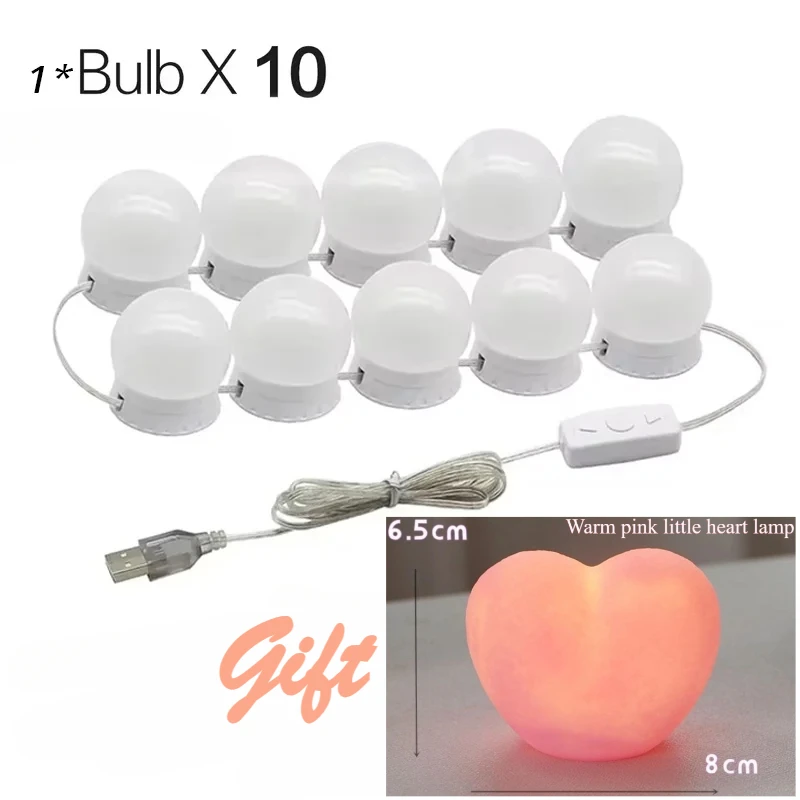 Spiegel Glühbirnen Eitelkeit Licht USB Energie Badezimmer Schminktisch Beleuchtung Dimmbare LED Eitelkeit Licht Für machen-hoch Spiegel LED Licht: RGB