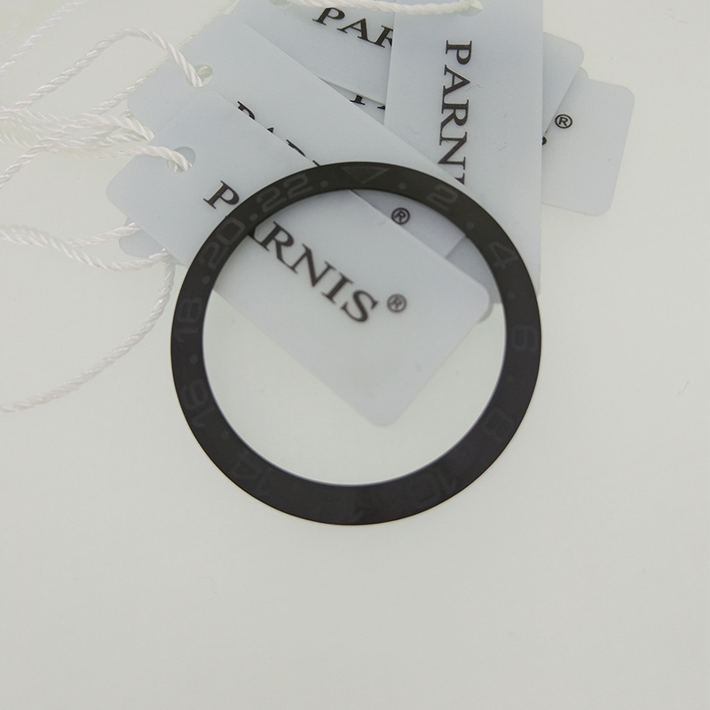 38 Mm Keramische Bezel Insert Voor 40 Mm Gmt Horloge Oiginal Keramische Red &amp; Black Bezel Insert Voor Parnis 40mm Automatische Horloge PA2105: grey matte
