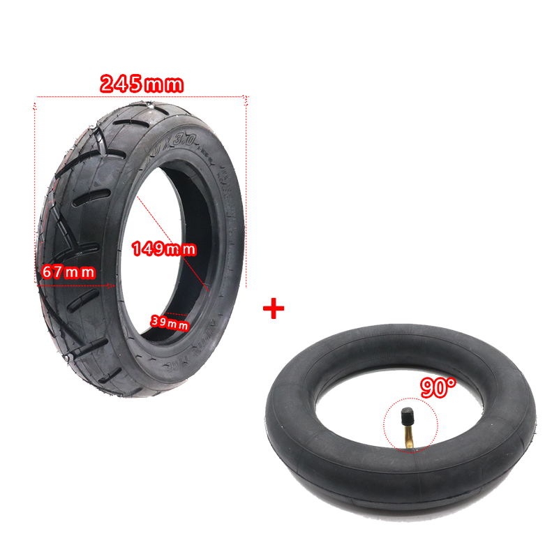 10X3.0 Binnenste En Buitenste Band 10*3.0 Stad/Off Road Band Voor Kugoo M4 Pro Elektrische scooter Karts Atv Quad Speedway Tyre: city tyre 90 angle