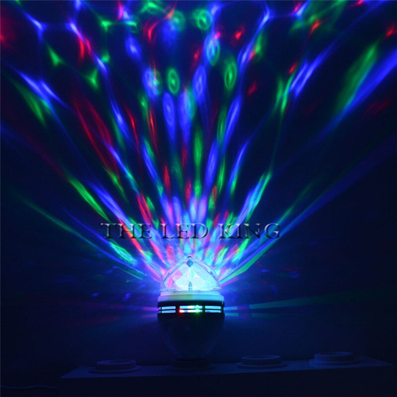 1x 6x e27 3w 6w led lampe rgb auto roterende scene lyspære  ac85v-265v til boligindretning disco dj fest dans belysning