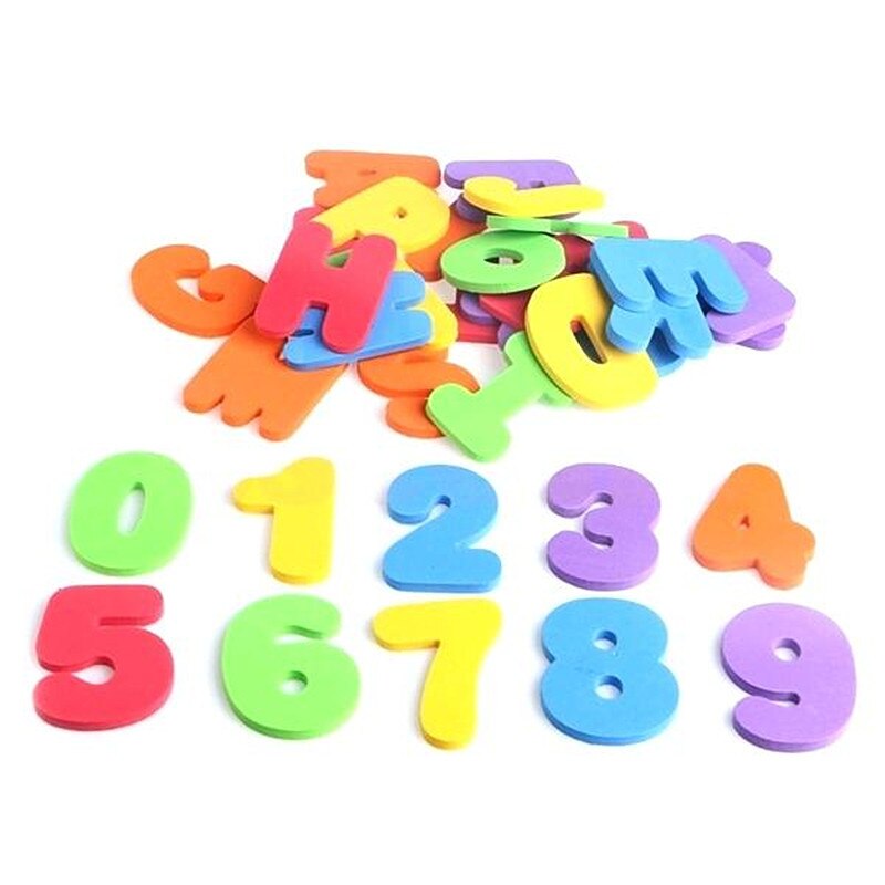 Bathtub Bathroom Education Learning Toys Foam Letters Alphanumeric Total Bubble Stickers Children's Puzzle DIY Toy Set 36Pcs