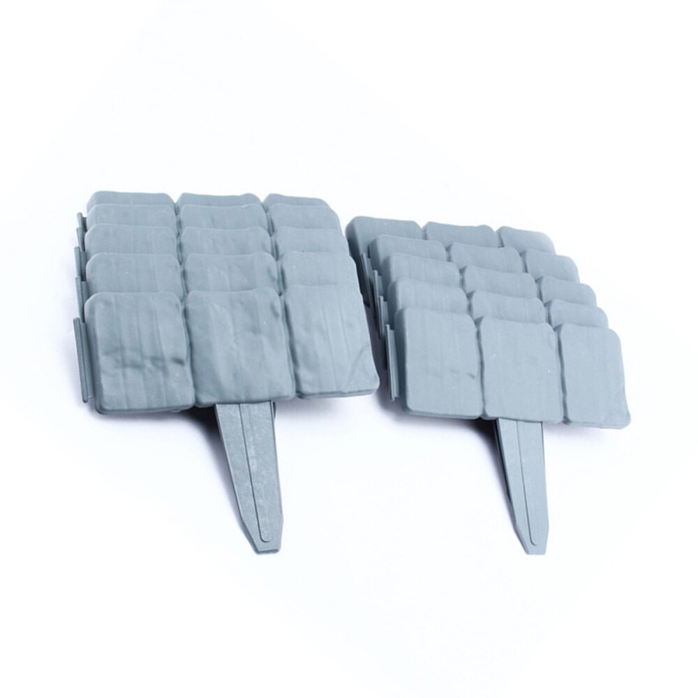 10PCS Stone Effect Cobbled Garden Fence Lawn Edging Plant Border DIY Home Lawn Border Edge Lawn Palisade