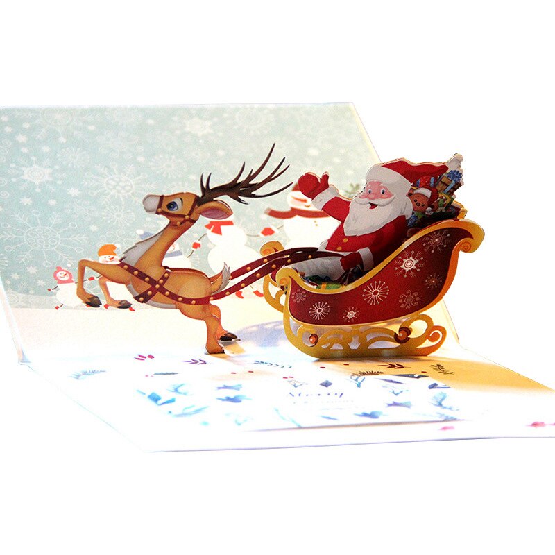 2 st tomte släde popup julkort handgjorda 3d popup gratulationskort till jul smd 66