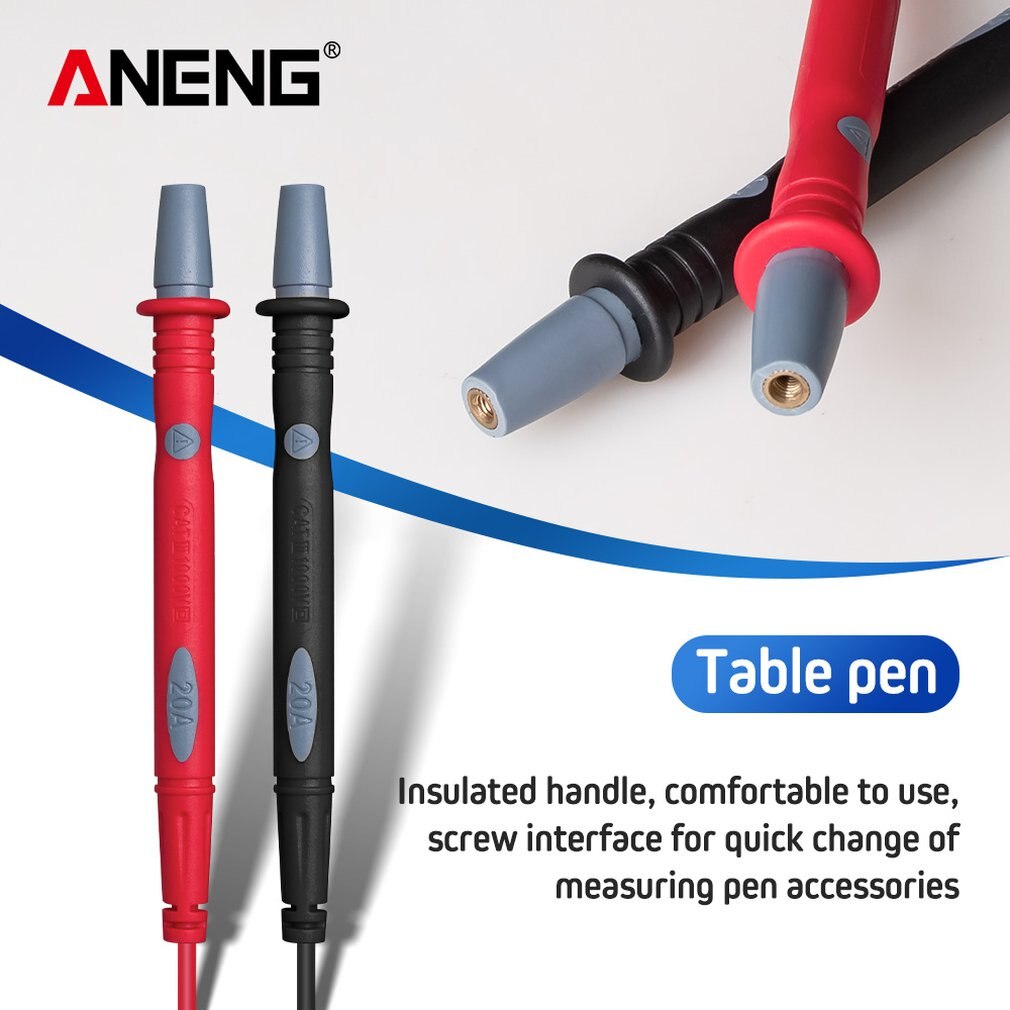 PT1010 1000V 20A Multimeter Needle Point Probe Test Leads Pin Tip Wire Pen Cable Line for ANENG Digital Multimeterss