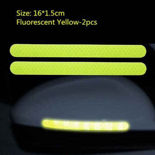 Reflective Strips 2Pcs Car Reflector Rearview Mirror Sticker Truck Vehicle Strip Tape Exterior Car Accessories: Green