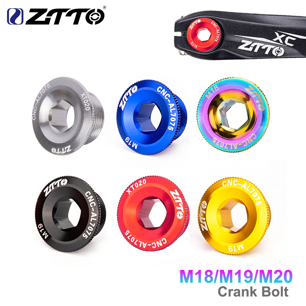 ZTTO-perno de brazo de manivela de bicicleta, tapas de tornillo de manivela de aleación de aluminio, tornillos de cubierta de manivela de bicicleta de montaña y carretera M20 M19 M18 Universal para M6000 105