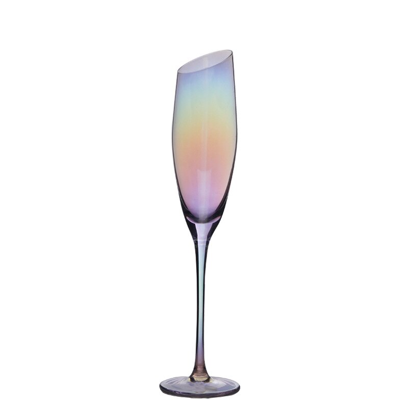 Creatieve Eenvoudige Dromerige Champagne Glas Kristal Glas Goblet Schuine Europese Loodvrij Glas Wijn Champagne Glas: A