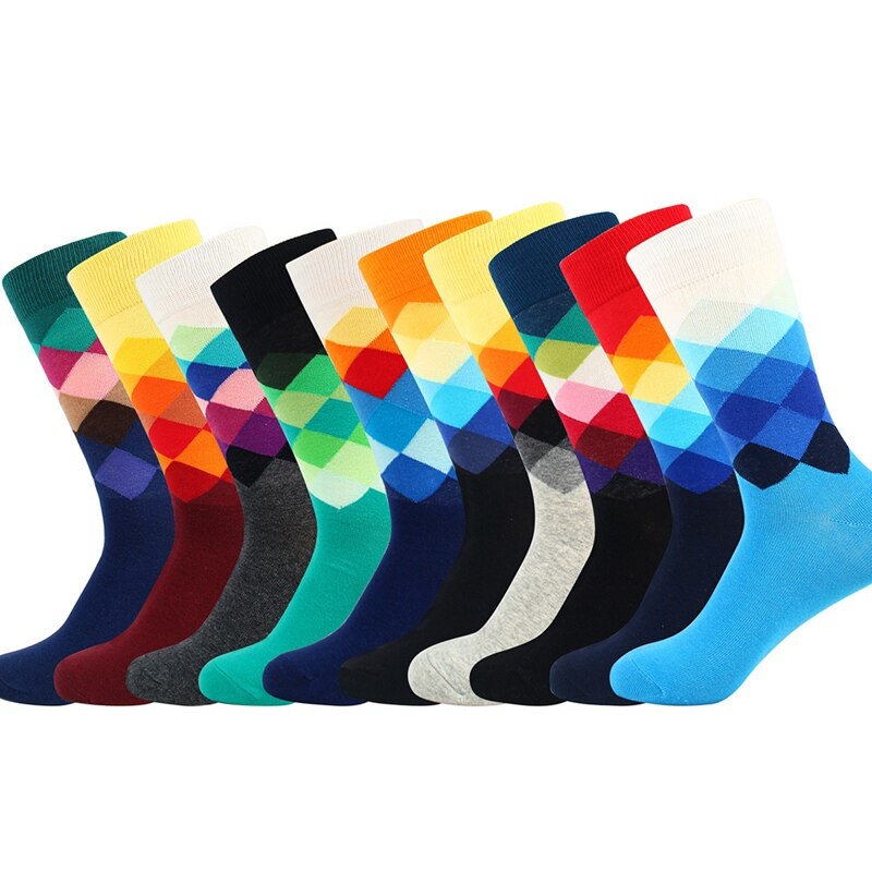 Unisex Sport Socks Gradient Color Style Compression Socks Casual Printed Cotton Blend Dress Long Business Socks1.