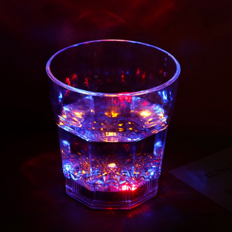 Luminous Mug Led Colorful Luminous Beer Mug, Water Induction Pineapple Mug, Bar Dragon Mug, Cheer Supplies: Medium octagonal cup