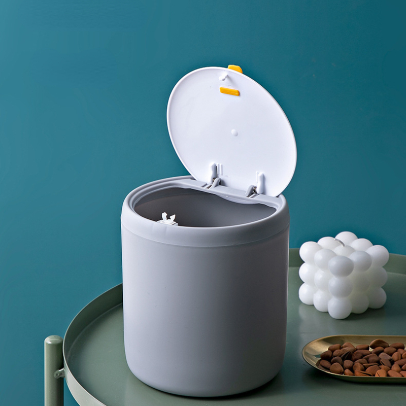 Mini cubo de basura de escritorio, cesta de basura de plástico para mesa del hogar, suministros de oficina, caja de barril de artículos diversos
