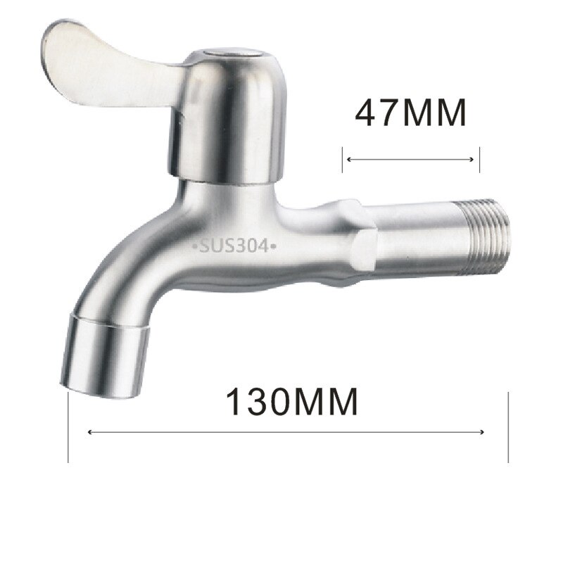304 Stainless Steel Garden Faucet Wall Mounted Brushed Outdoor Bibcock Wash Basin Mop Washing Machine Faucet Torneira parede: 7