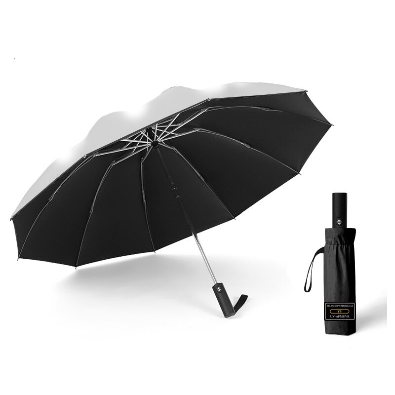 Uv Bescherming Paraplu Winddicht Reizen Tien Bone Vinyl Compact Folding Reverse Paraplu, voor Mannen En Vrouwen Tweeërlei Gebruik Dubbele: b4
