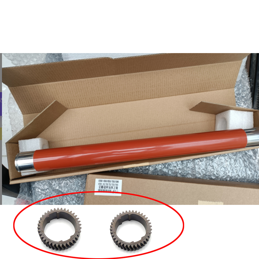 1X Bovenste Fuser Warmte Roller Voor Xerox C700 C75 J75 770 550 560 570 C60 C70 V80 C5580 c6680 C7780 7785 5065: 1X Roller with Gear