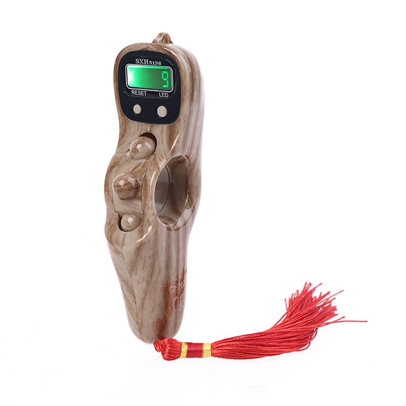 LED Electronic Handheld Tally Counter Clicker for Golf Goods Counting Lap: Gold