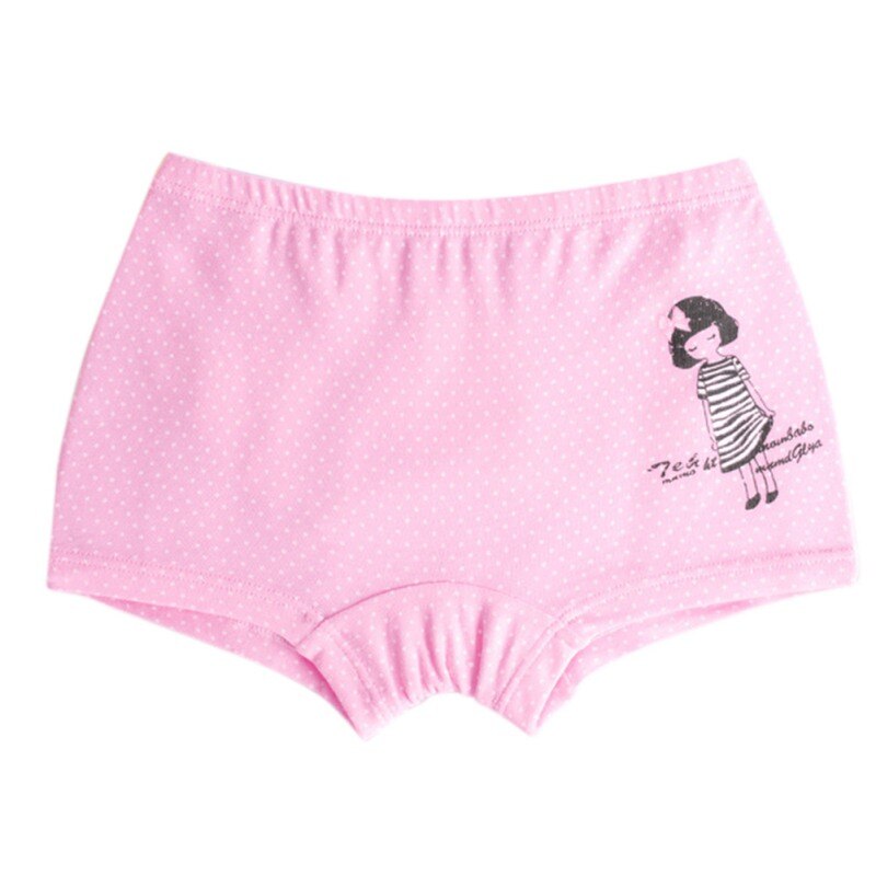 Meisjes Ondergoed Kinderen 2Pcs Solid Katoen Cartoon Print Slipje Boxer Briefs Shorts Peuter Kids Bottoms: pink / S