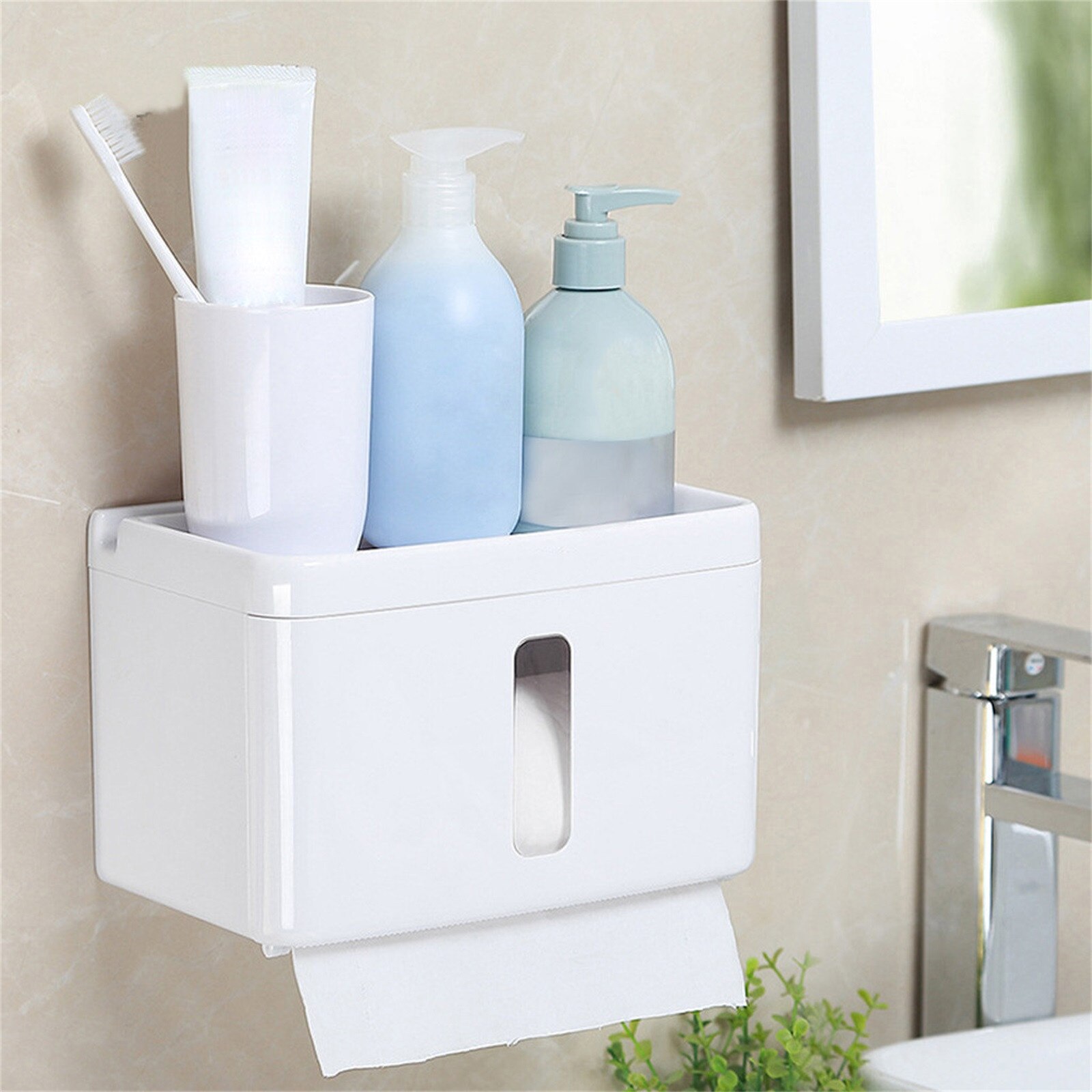 Waterdichte Tissue Box Box Container Multifunctionele Huishoudelijke Badkamer Wc Servet Dispenser Houder Box Case Decoratie #55