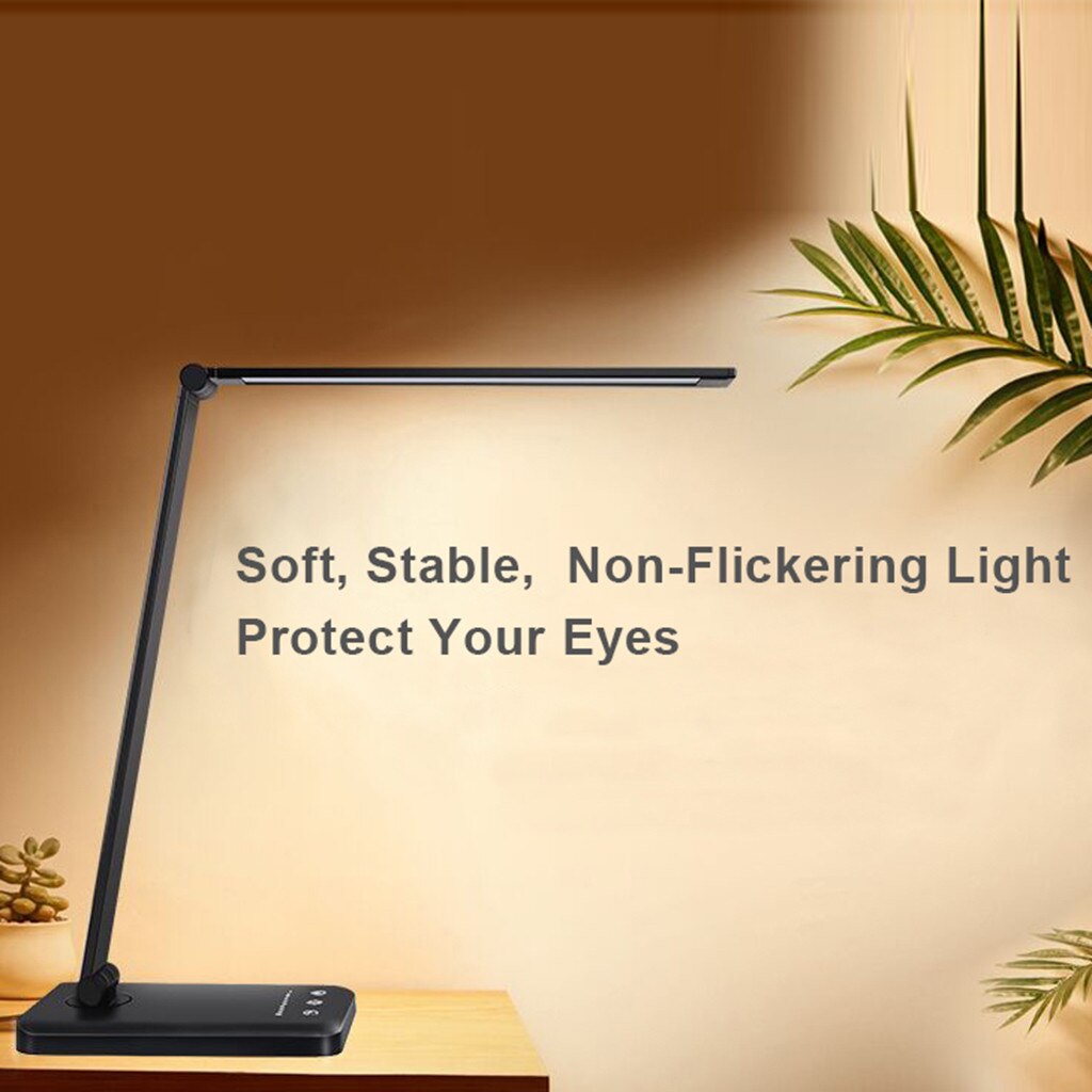 Dimmable LED Desk Smart Lamp With USB Charging Port Table Lamp For Office Light