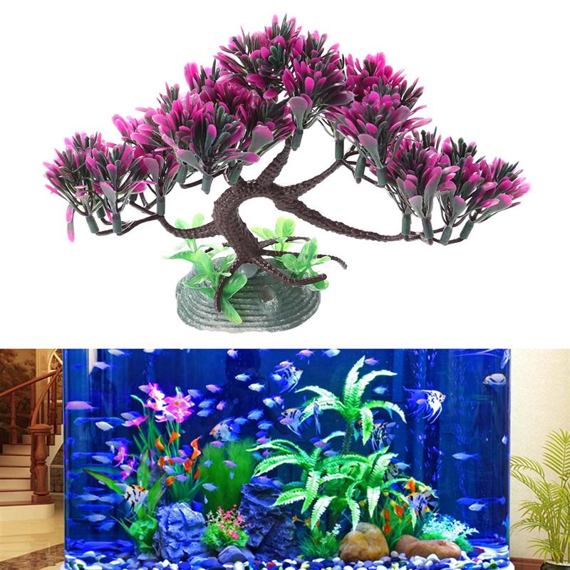 Kunstmatige onderwaterplant decoratieve banyan aquarium ornament aquarium kunstplant bloem aquarium landschap