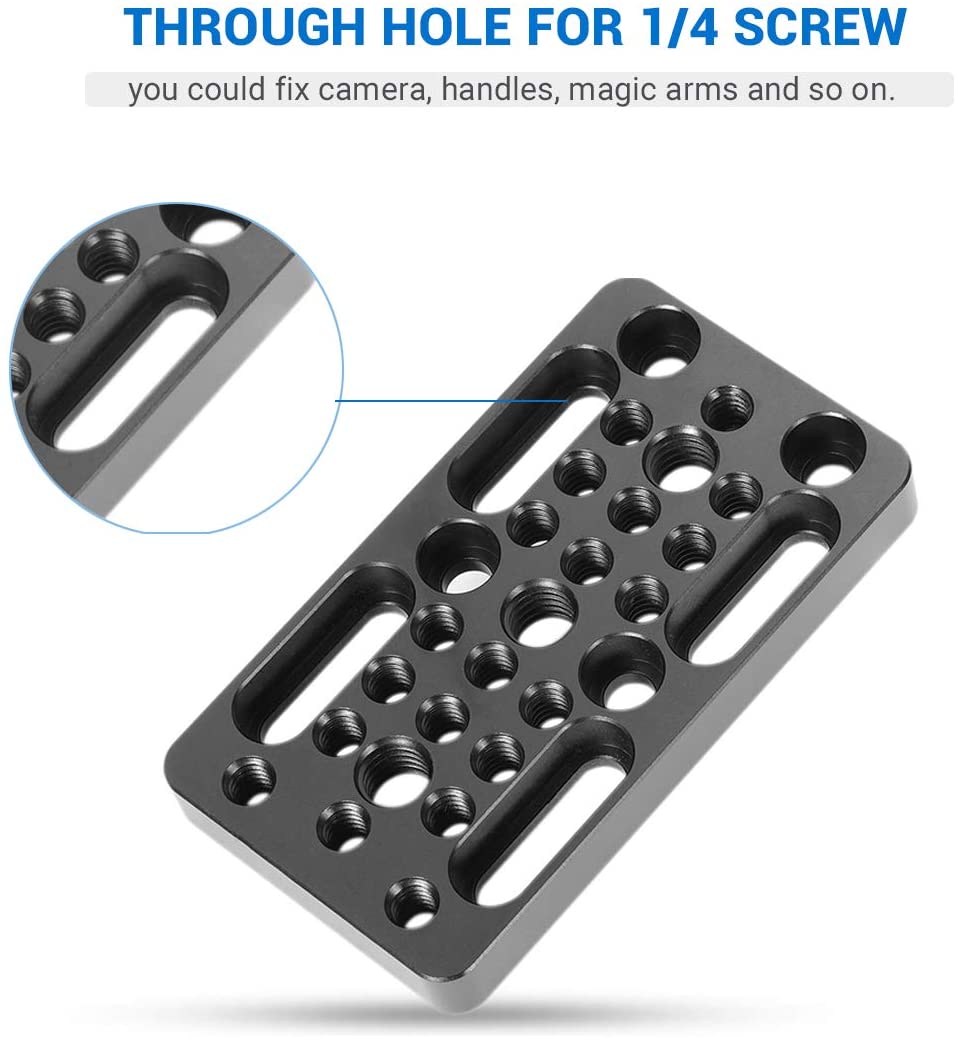 SmallRig Switching Cheese Plate Camera Mounting Plate With Threaded Holes for Cage/ Railblock /Dovetails/ Short Rods - 1598