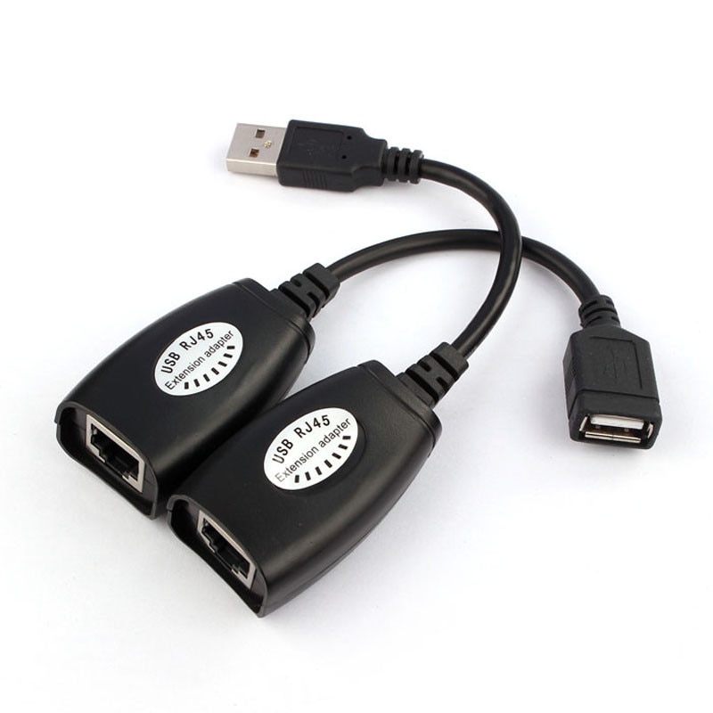 Fabrik Preis USB Verlängerung Adapter Neue USB UTP Verlängerung Adapter Über Einzel RJ45 Ethernet Katze5E 6 Kabel Bis zu 150ft
