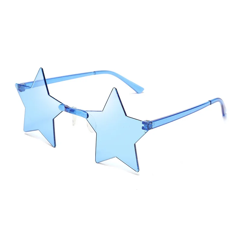 Mode Dunne Stervormige Zonnebril Vrouwen Randloze Bril Persoonlijkheid Brillen Cool Disco Ster Bril Voor Mannen Unisex Brillen Brillen: GINGER