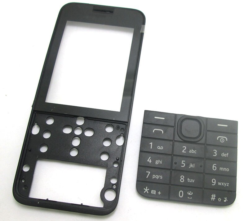 Black Front Housing Cover Case Keypad Keyboard for Nokia 208 N208