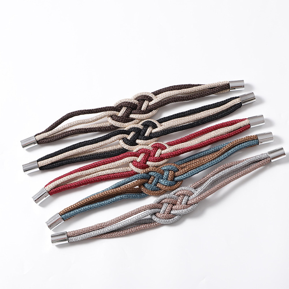 1 Pcs Two-color Chinese Knot Curtain Tie Rope Strap Simple Cotton Rope Magnetic Curtain Tieback Buckle Strap Rope Accessoires