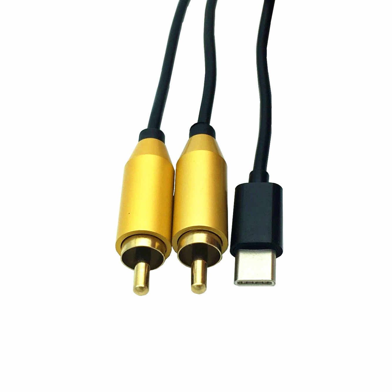 Tipo-C USB C a 2 señal macho RCA dual para función de convertidor de cable adaptador de audio AV de vídeo