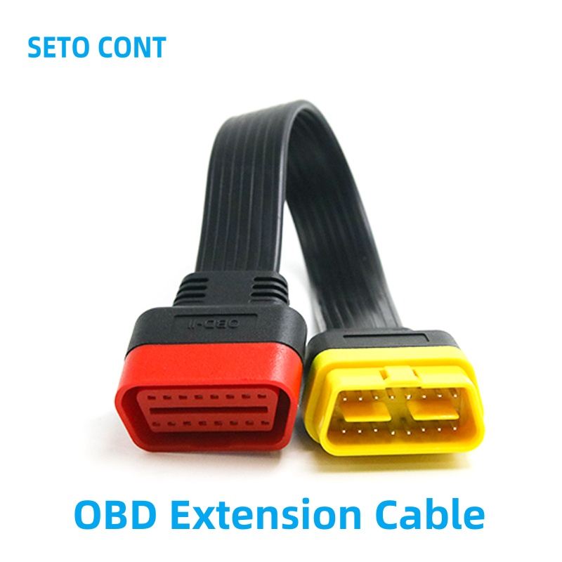 J1962 OBD-Verlängerungskabel X431 Flachband, komplett 16-polig, Stecker auf Buchse, automatischer Diagnose-Adapter, 36 cm, für Thinkdiag oder Easydiag