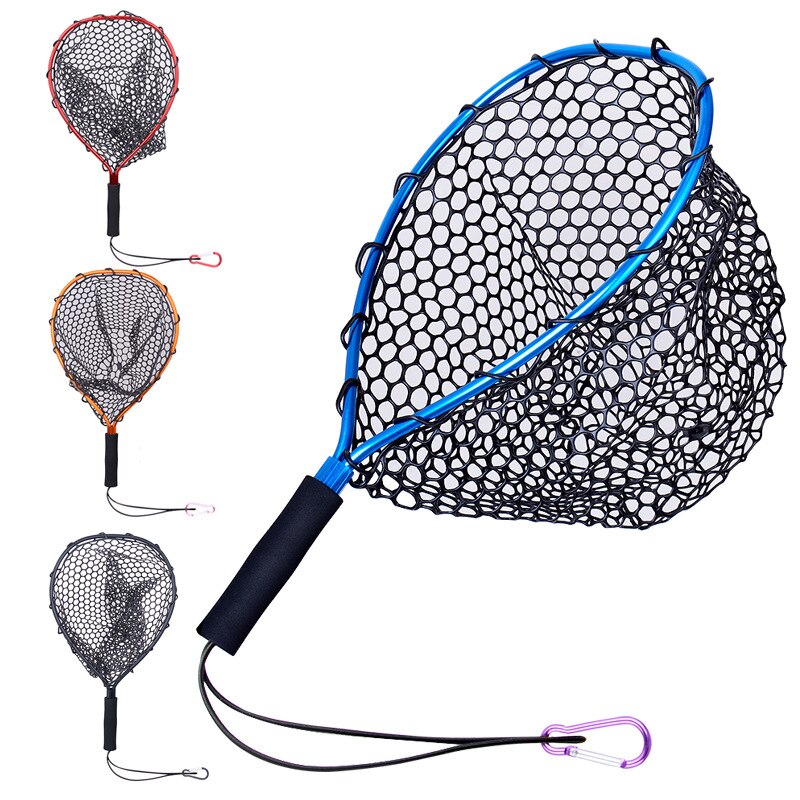 Red de pesca sencilla, accesorio de aleación de aluminio, retráctil, de goma, para mosca, PVA