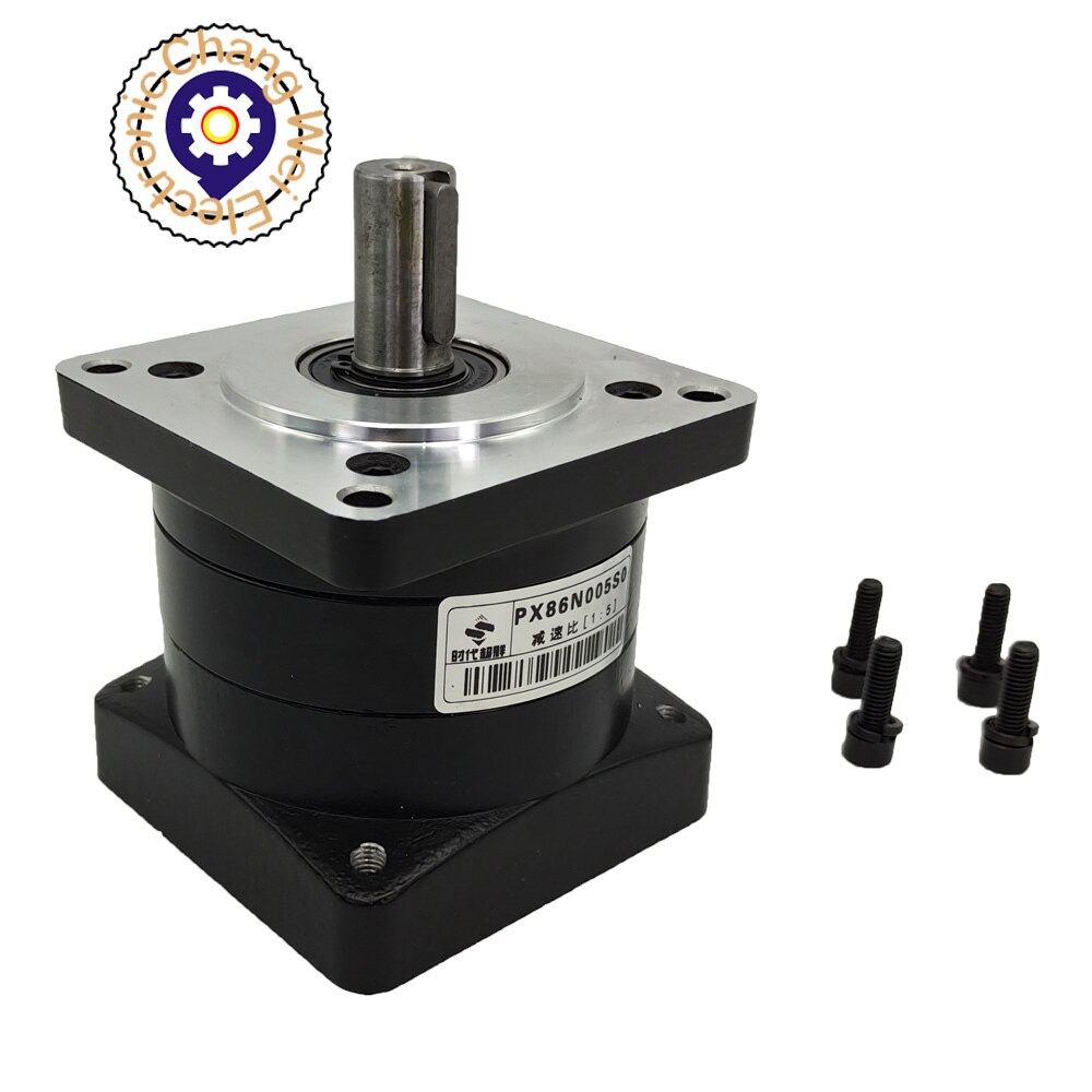 PX86N005S0 Planetary Reducer black planetary reducer + Reduction ratio 1:5 +Flange installation method.