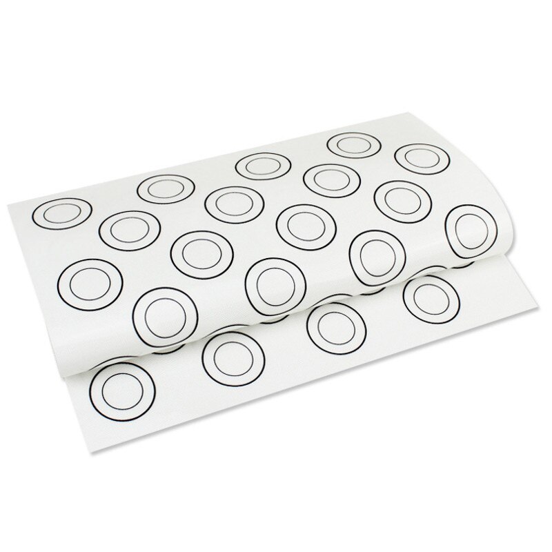 Alfombrilla de silicona para masa de 40x30cm, 44 círculos para horno de repostería, hoja para hornear Pasta, tapete antiadherente para herramientas de pastel