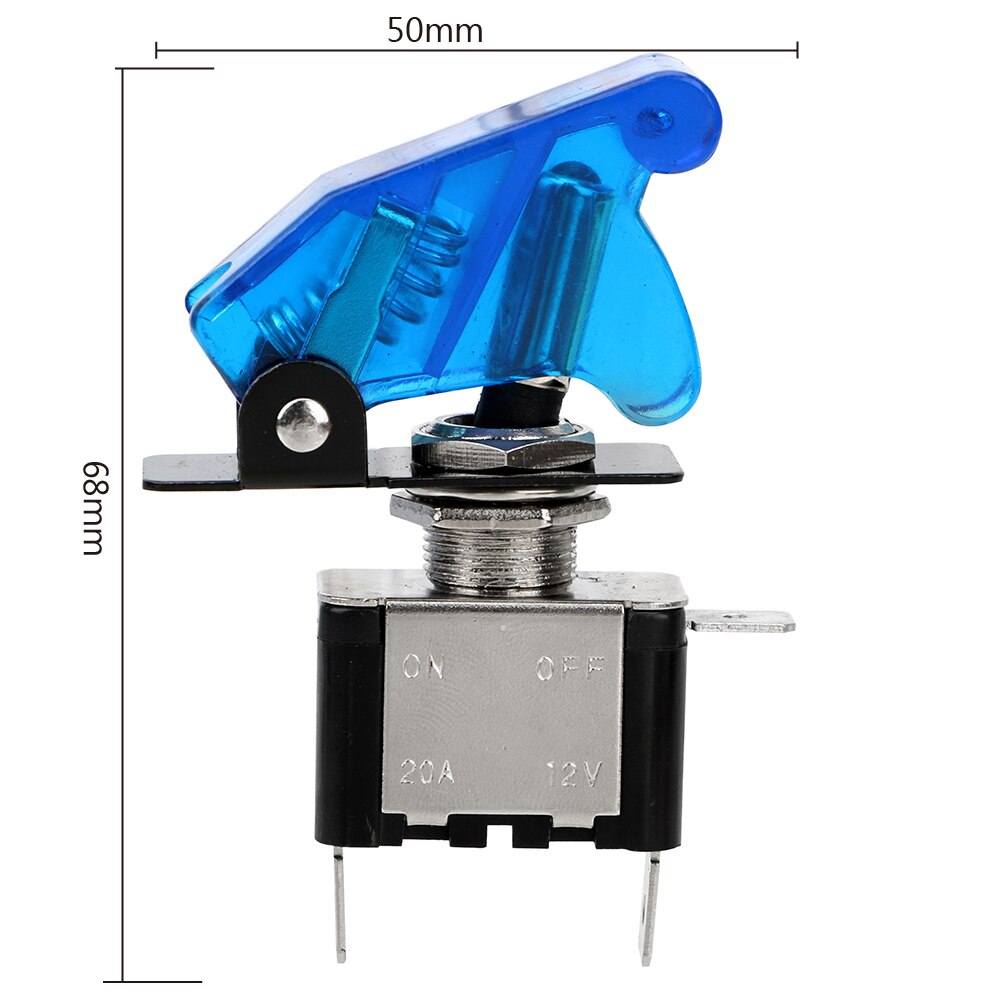 Leepee 12v 20a med beskyttelsesdeksel spst vippebryter ledd bryter kontroll på / av vippebryter bil auto deksel ledet lys