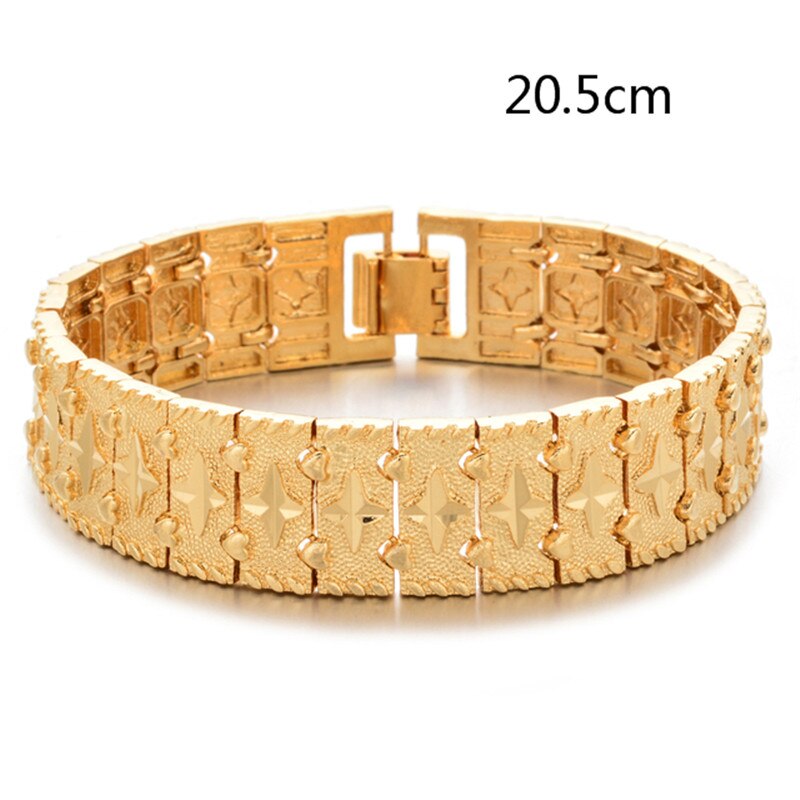 Plated 24K Gold Multi Vorm Punk Armband Curb Cubaanse Ketting Goud Kleur Armbanden Armband Voor Mannen Vrouwen Sieraden: Style 9