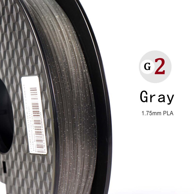 Filamento de impresora 3D de cristal PLA brillante, 1,75mm, 250g/500g/1kg, Material de impresión 3D brillante, filamentos de plástico brillantes PLA