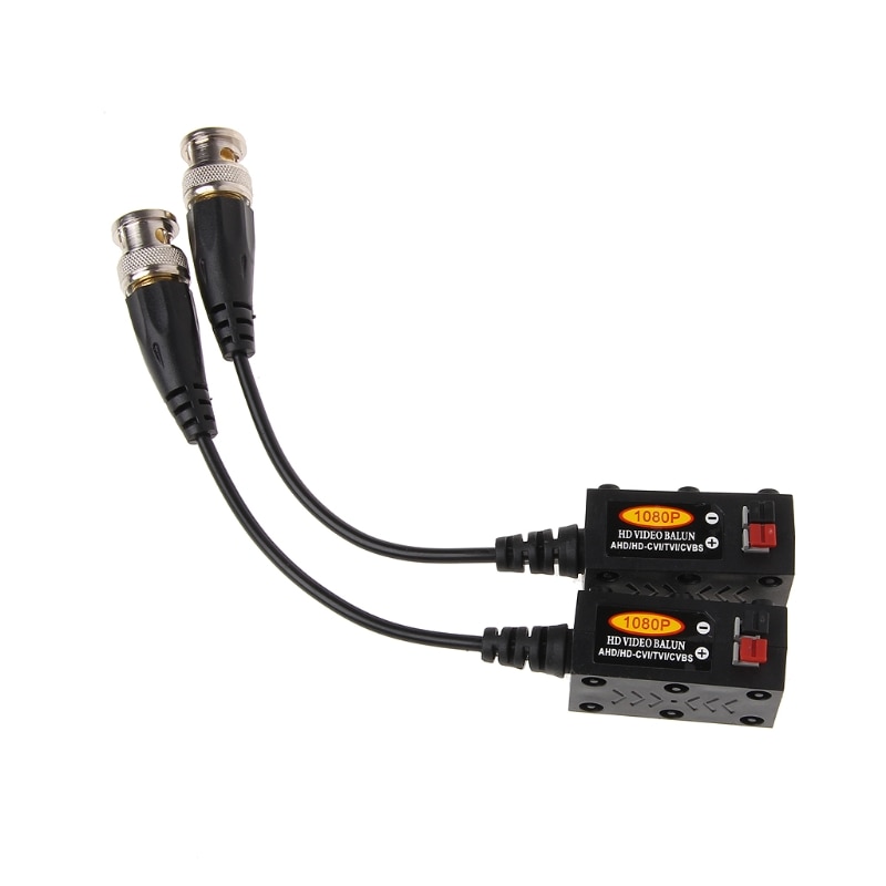 CCTV torcido BNC 1 canal pasivo TVI CVI AHD transceptor de Video Balun Coaxial CAT5 Cámara UTP Cable adaptador Coaxial