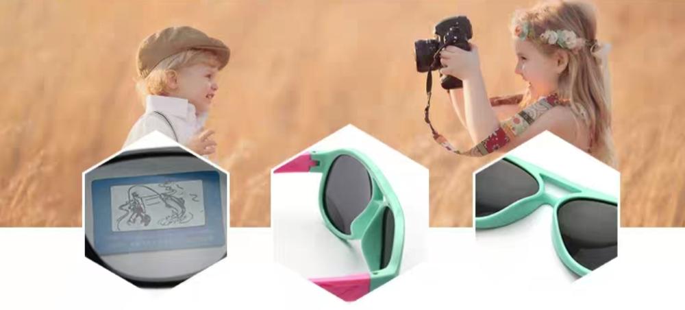 Kids Gepolariseerde Zonnebril TR90 Jongens Meisjes Zonnebril Siliconen Veiligheidsbril Cadeau Voor Kinderen Baby UV400 Eyewear