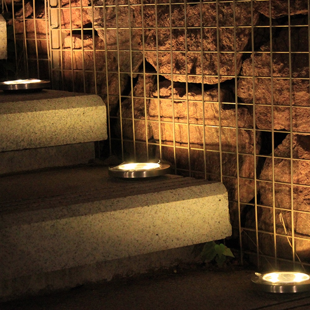 1pc Solar Light Outdoors Waterproof 8 LED Solar Street Light Garden Decor Buried Stair Lamp Underground Decking Solar light