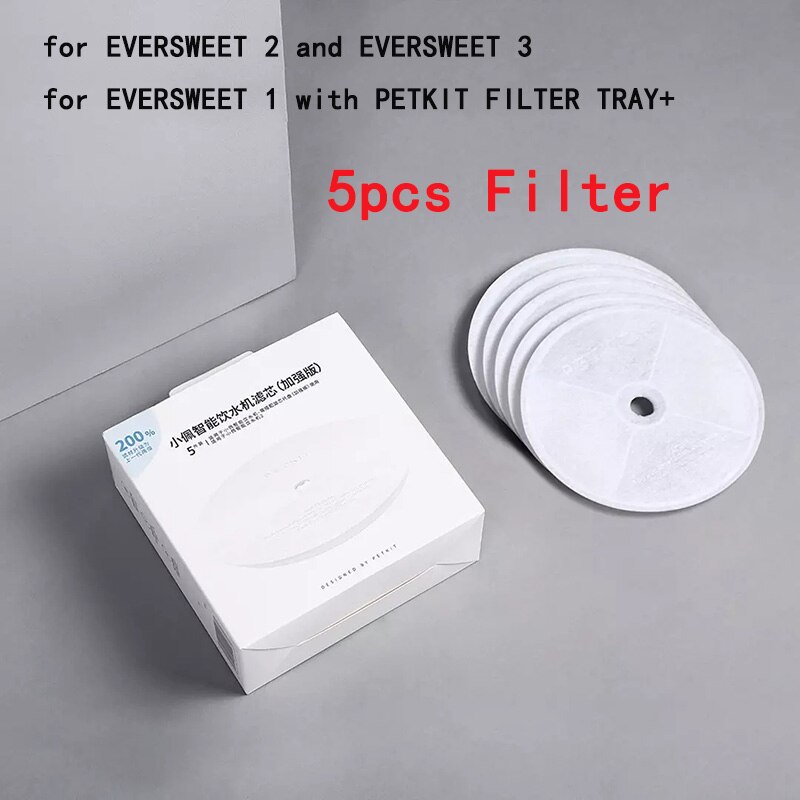 PETKIT-unidades de filtro de repuesto para fuente de agua EVERSWEET 2 /EVERSWEET 3, Kit de limpieza de filtros, filtración de impurezas de mascotas, 5/10 Uds.
