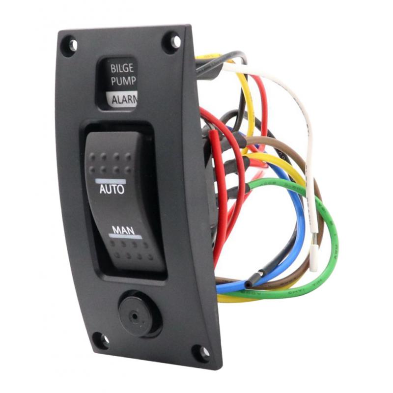 12V Waterproof Marine Boat Bilge Alarm Pump Panel Switch Plate Automatic Manual