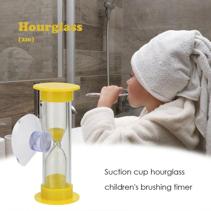 2/3 Minutes Hourglass Timer Children Teeth Brushing Time Seamless Wall Mounted Hourglass Timer Kitchen Accessories Bathroom Tool